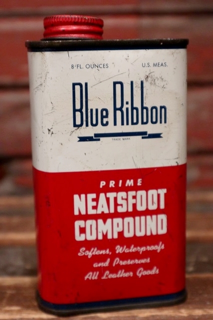 画像1: dp-220401-214 Blue Ribbon / 1950's-1960's NEATSFOOT COMPOUND Can