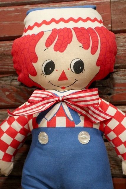 ラガディアン＆アンディ Raggedy Ann\u0026Andy ピロードール生地Ｂ