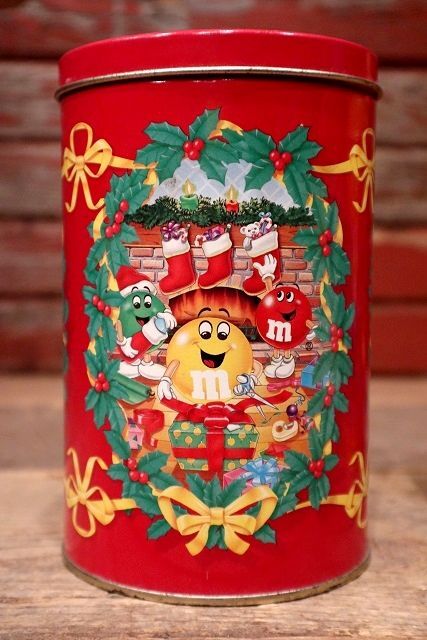 画像1: ct-220601-01 Mars / M&M's 1993 Christmas Tin Can