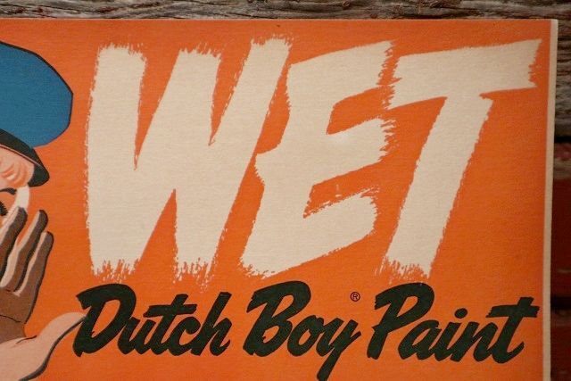 画像3: dp-220801-01 Dutch Boy / 1950's〜 WET PAINT Paper Sign (C)