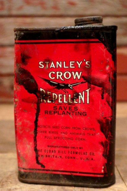 画像1: dp-220901-93 STANLEY'S CROW REPELLENT / Vintage Tin Can