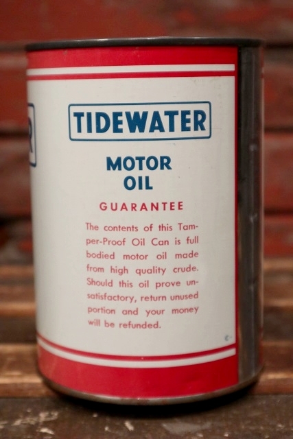 画像3: dp-220301-71 TIDEWATER / 1950's MOTOR OIL One U.S. Quart Can