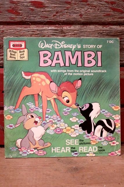 画像1: ct-221101-70 Bambi / 1970's 24 Page Read Along Book and Tape