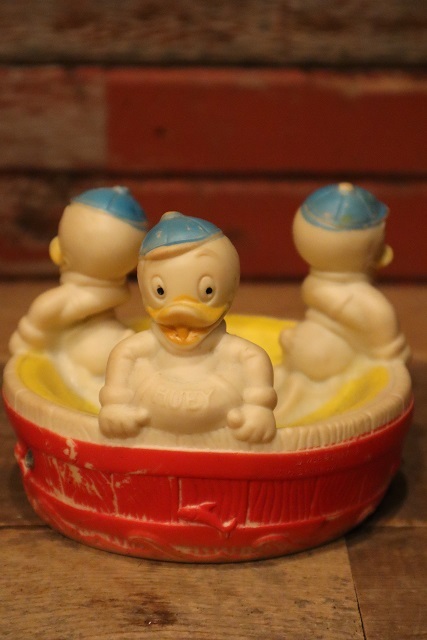 画像1: ct-221201-23 Huey, Dewey and Louie / Sun Rubber 1950's-1960's Rubber Soap Tub