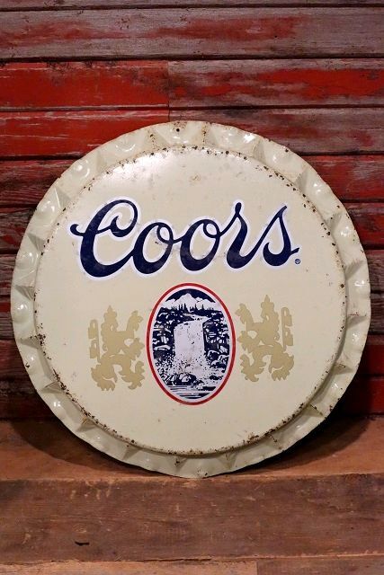 画像1: dp-221201-27 Coors Beer / 1980's Bottle Cap Sign