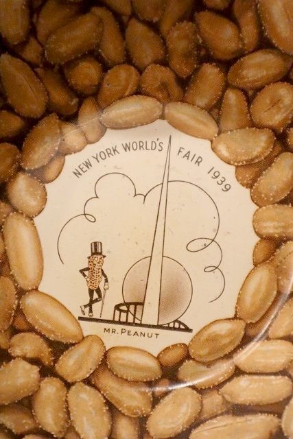 画像1: ct-230201-27 PLANTERS / MR.PEANUT 1939 NEW YORK WORLD'S FAIR Tin Tray 5p Set