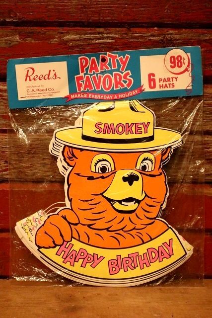 画像1: ct-230201-13 Smokey Bear / 1970's 6 Party Hats