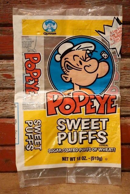 画像1: ct-220901-13 Popeye / QUAKER 1994 "SWEET PUFFS" Vinyl Bag