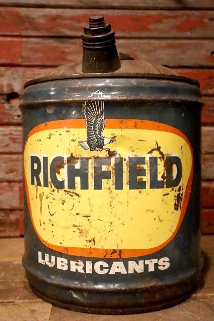 画像1: dp-230401-19 RICHFIELD / 1960's 5 U.S. GALLONS OIL CAN