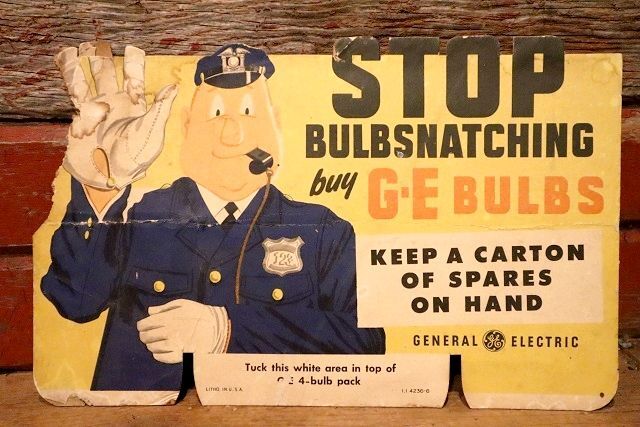 画像1: dp-230201-41 GENERAL ELECTRIC / 1950's Cardboard Sign