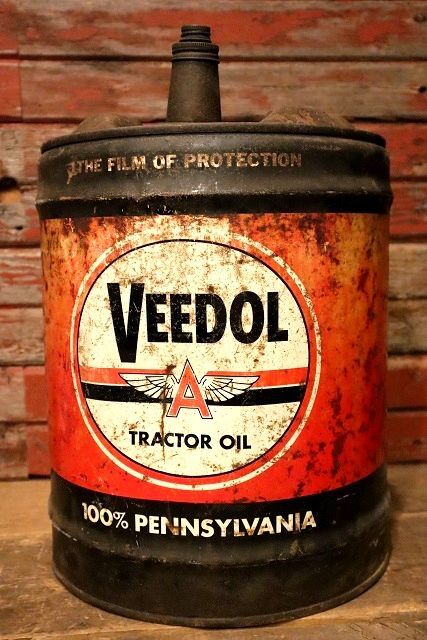 画像1: dp-230503-28 VEEDOL / TRACTOR OIL 1950's 5 U.S. GALLONS CAN