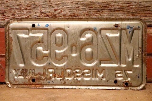 画像5: dp-230601-21 License Plate 1975 MISSOURI  "MZ6-957"