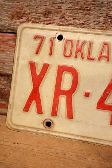 画像2: dp-230601-21 License Plate 1971 OKLAHOMA  "XR-4584"