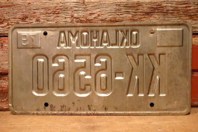 画像4: dp-230601-21 License Plate 1980 OKLAHOMA  "KK-6560"