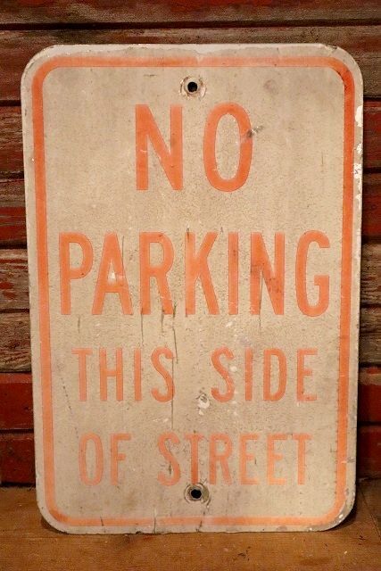 画像1: dp-230901-109 Road Sign / NO PARKING THIS SIDE OF STREET