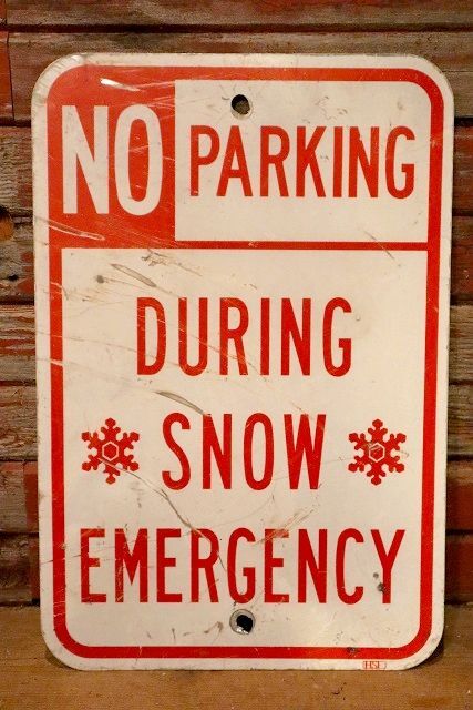 画像1: dp-230901-109 Road Sign / NO PARKING DURING SNOW EMERGENCY