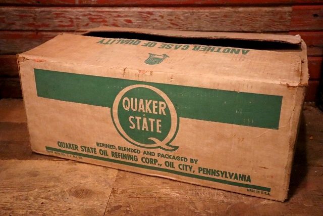 画像1: dp-230901-54 QUAKER STATE / Vintage Cardboard Box