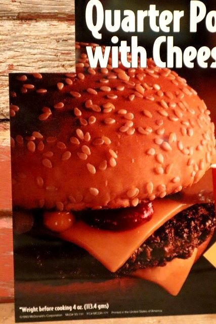 画像2: dp-230901-45 McDonald's / 1993 Menu Sign "Quarter Pounder with Cheese Meal"