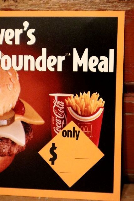 画像3: dp-230901-45 McDonald's / 1993 Menu Card "Cheeselover's Quarter Pounder Meal"