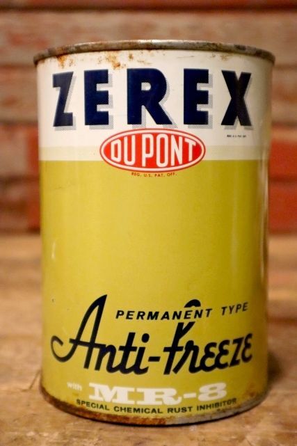 画像1: dp-231012-58 DU PONT ZEREX / 1950's Anti-Freeze MR8 U.S.ONE QUART CAN