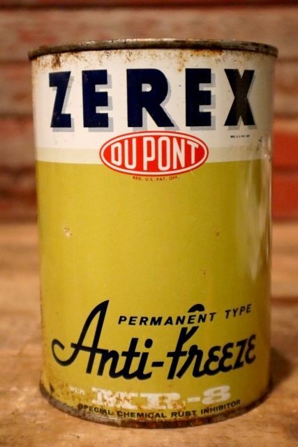 画像1: dp-231012-59 DU PONT ZEREX / 1950's Anti-Freeze MR8 U.S.ONE QUART CAN