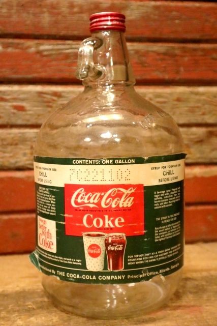 画像1: dp-240101-10 Coca-Cola / 1960's Gallon Soda Fountain Syrup Jug Bottle (C)