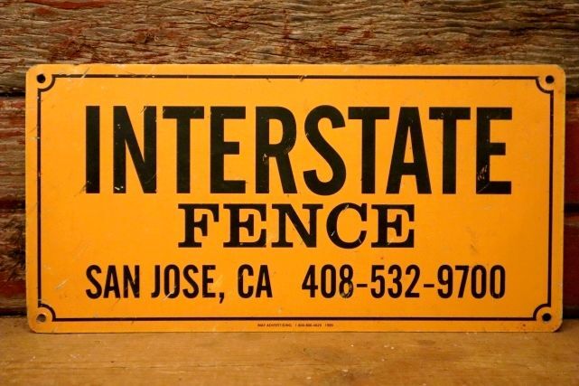 画像1: dp-240207-22 INTERSTATE FENCE Metal Sign