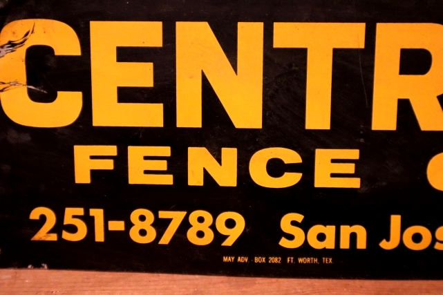 画像2: dp-240207-22 CENTRAL FENCE CO. Metal Sign