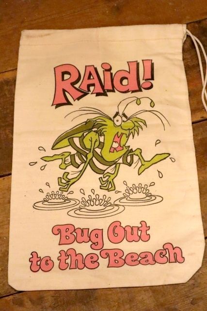 画像1: ct-240301-18 Raid Bug / 1980's Cotton Bag
