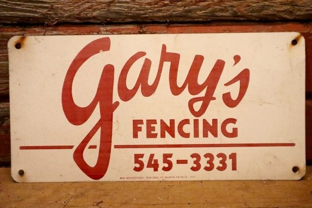 画像1: dp-240207-22 gary's FENCING Metal Sign