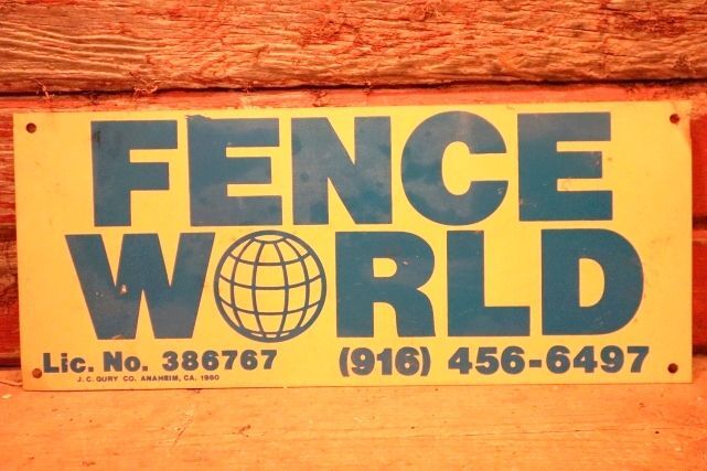 画像1: dp-240207-22 FENCE WORLD Metal Sign