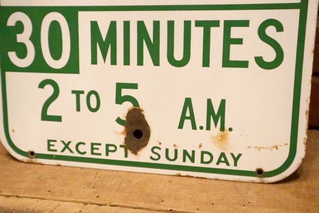 画像4: dp-240508-103 2 HOUR PARKING / Enamel Road Sign