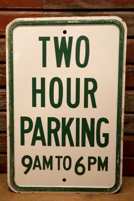 画像1: dp-240508-103 2 HOUR PARKING / Enamel Road Sign