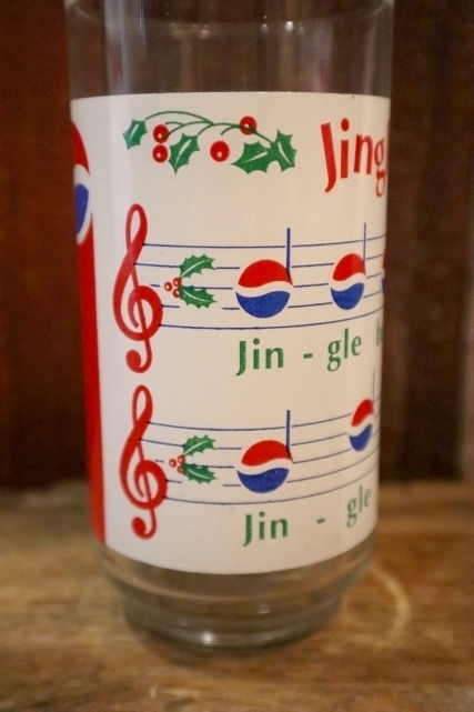 画像2: gs-250205-49 PEPSI 1990's HOLIDAY GLASS "Jingle Bells"