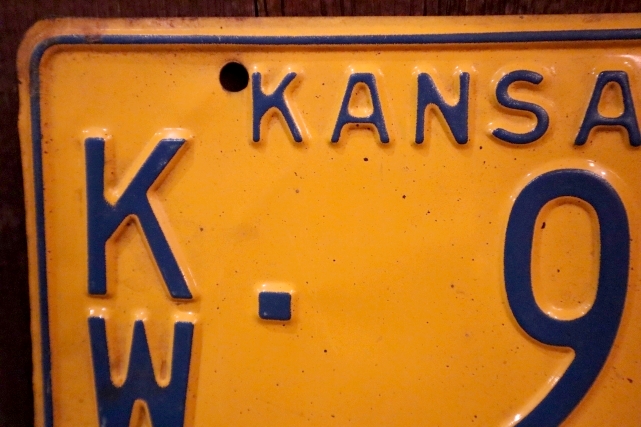 画像2: dp-250205-21 License Plate 1959 KANSAS "KW-989"