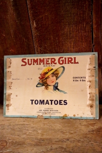 画像1: dp-250205-77 THE H.D. LEE FOODS DIVISON SUMMER GIRL TOMATOES LABEL