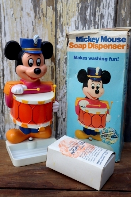 画像1: ct-250404-32 Mickey Mouse / Enco Industries 1970's Soap Dispenser