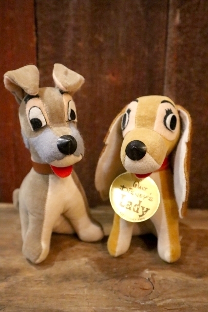 画像1: ct-250319-08 Lady and the Tramp / WOOLKIN 1950's-1960's Doll Set