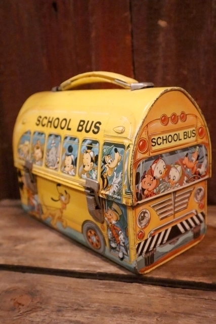 画像1: ct-250404-36 Walt Disney's / Aladdin 1960's School Bus Lunch Box