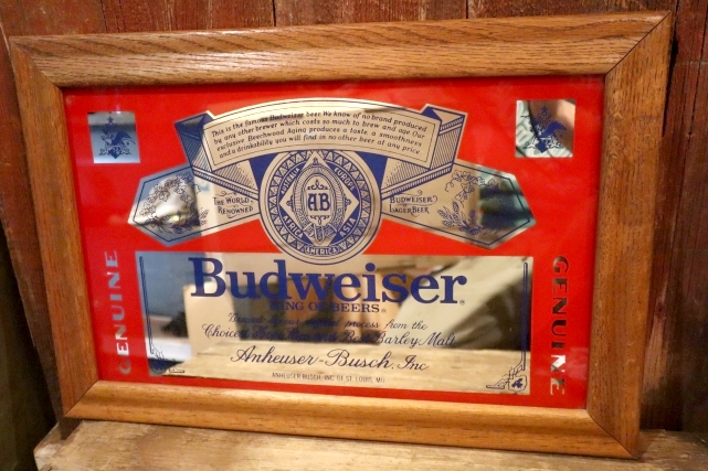 画像1: dp-250401-06 Budweiser 1970's-1980's Pub Mirror