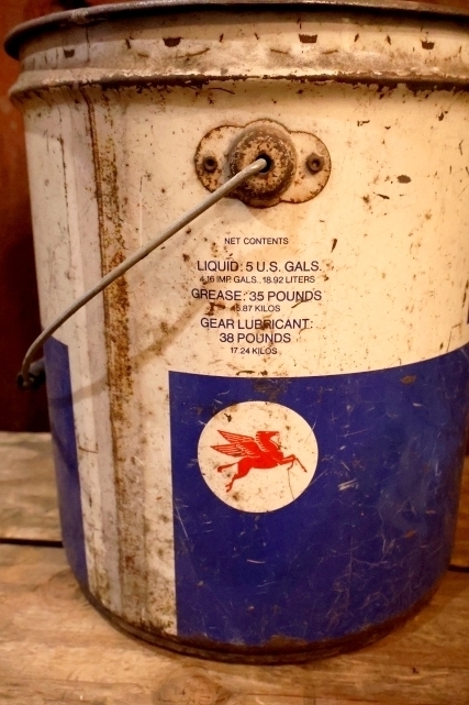 画像5: dp-250618-65 Mobil 1970's 5 U.S. GALLONS GREASE CAN