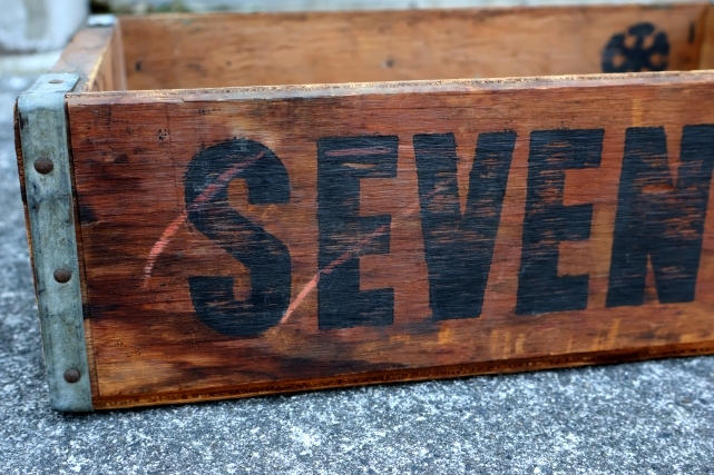 画像2: dp-250722-04 SEVEN UP 7 Up 1970's WOOD BOX