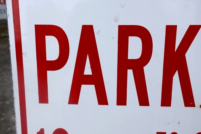 画像3: dp-250701-02 NO PARKING Enamel Road Sign