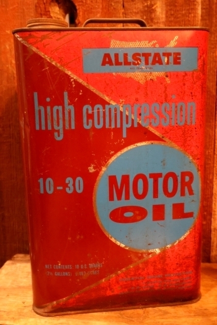 画像1: dp-250618-28 ALLSTATE hi compression 10 QUARTS MOTOR OIL CAN