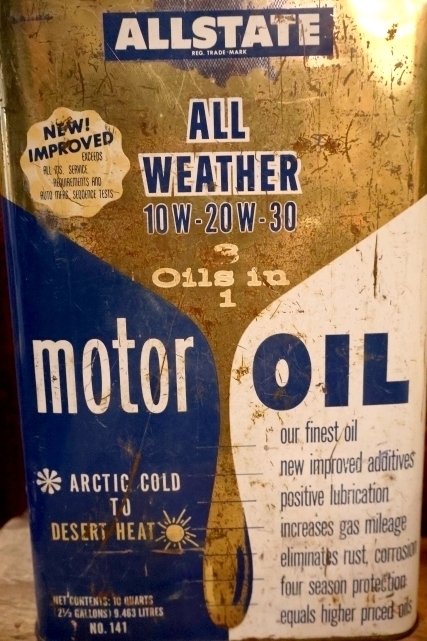 画像2: dp-250618-28 ALLSTATE ALL WEATHER 10 QUARTS MOTOR OIL CAN