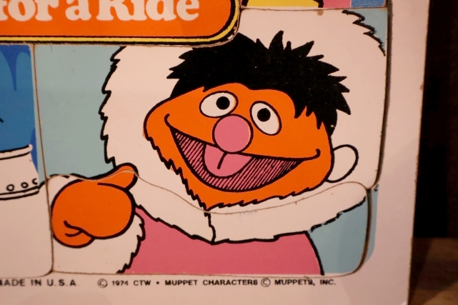 画像4: ct-250802-32 SESAME STREET / Playskool 1970's Wood Frame Tray Puzzle
