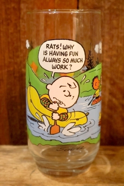 画像1: gt-250618-17 McDonald's / 1983 Camp Snoopy Collection Glass "Charlie Brown"