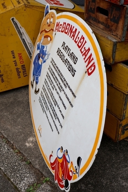 画像13: ct-251008-07 McDonald's / Setmakers, Inc. 1980 "McDONALDLAND PLAYLAND REGULATIONS" Porcelain Sign