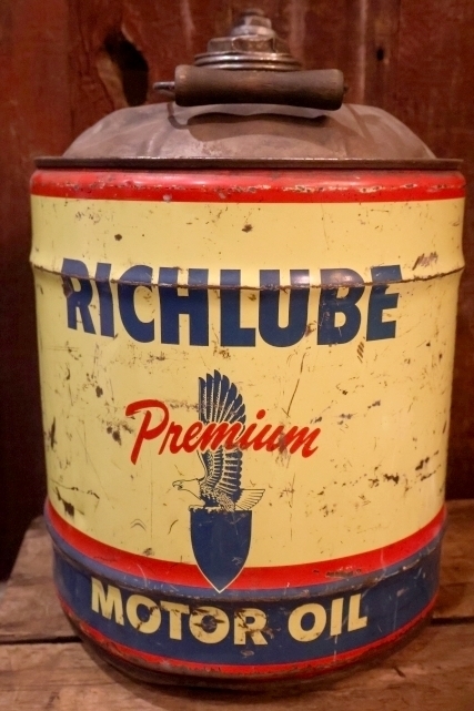 画像3: dp-251008-87 RICHFIELD 1950's RICHLUBE 5 U.S. GALLONS MOTOR OIL CAN