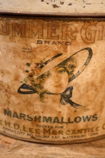 画像2: dp-251008-04 THE H.D. LEE MERCANTILE CO. SUMMER GIRL BRAND MARSHMALLOWS CAN